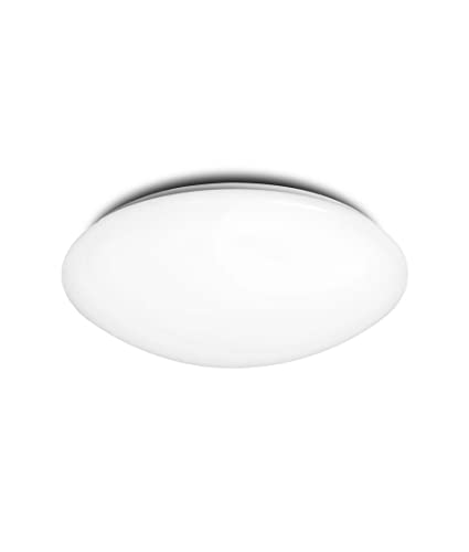 Mantra Iluminación. Modelo ZERO E27. Plafón de techo circular de 36,5 cm de diámetro fabricado en acrílico acabado en color blanco