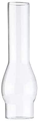 Abat-jour de rechange en verre transparent pour lampe à pétrole traditionnelle, hauteur : 25 cm, largeur à la base : 6,5 cm de diamètre