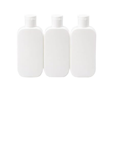 200ml Empty Plastic Bottle with Flip Top Cap BPA-Free Refillable Container For Shampoo, Lotion, Body Wash, Conditioner & Liquid Soap- White (Pack of 3)-image-31