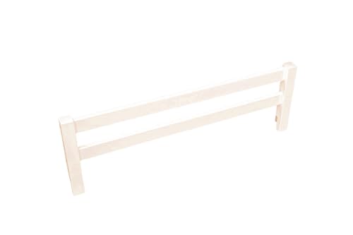 Image of CC KITS Safety Guard Rail for Baby, Kids, and Children - Solid Wood Safety Bed Rail for Toddlers - Easy Installation - Premium Protection for Bunk, Twin, Full, Queen and King Size Beds - (Ivory Lace)