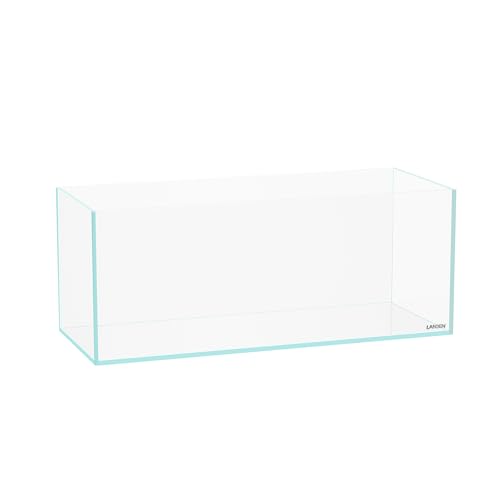 Image of LANDEN Aquarium Long 3.5 Gallon Ultra Clear Glass Rimless Fish Tank 45LG