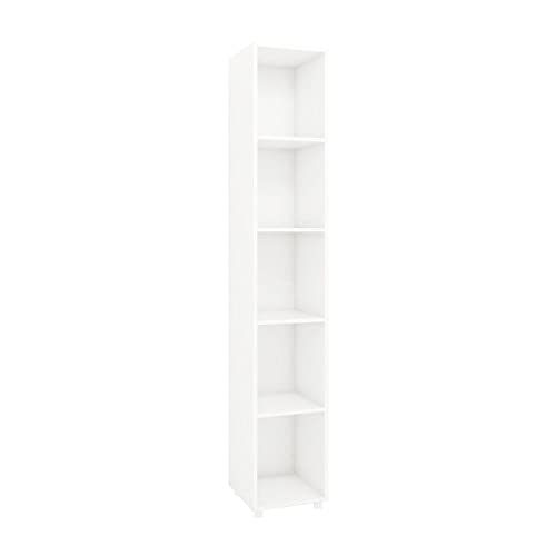 Estante Livreiro Modular Alcídes 30 cm com 5 Nichos - Branco