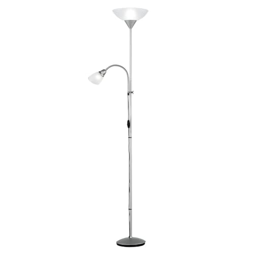 Reality R4393-87 Lampadaire Métal/Plastique E27 Blanc
