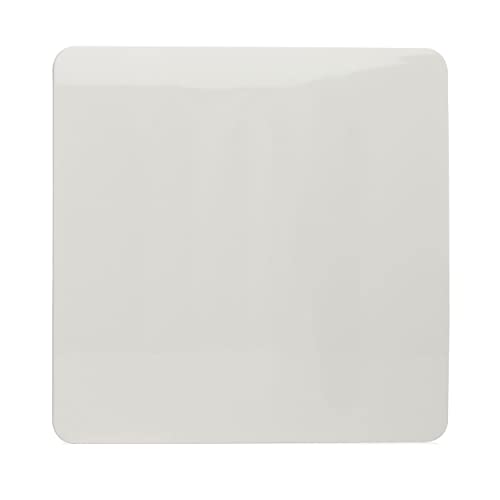 Trendi Artistic Modern Glossy Tactile Single Blanking Plate White ART-BLKWH