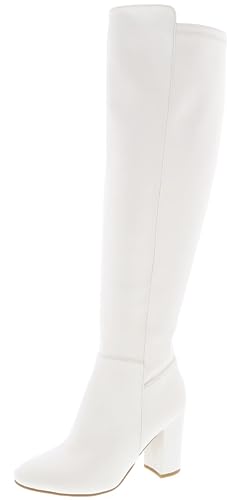 TruFox Womens Classy Fashion Knee High Block Heel Boots