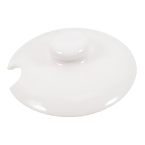 Zerodeko Replacement Ceramic Lid for Spice Jars Spoon Hole Design for Easy Access Kitchen Storage Cover Fits Containers Versatile Household Jar Cover