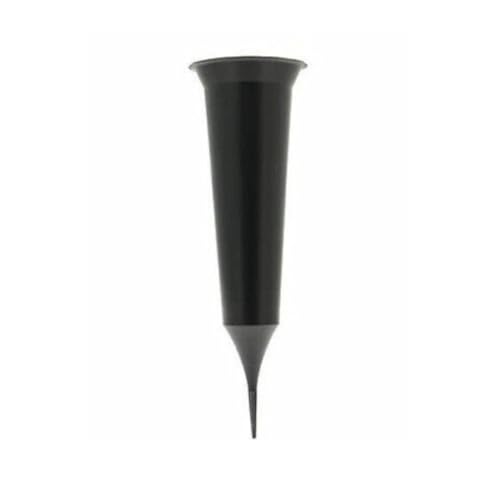 Daisy Dreams Set of 2 Blackplain Spiked Memorial Grave Flower Vases in black color-Strong Grave Flower Pots, Plastic Spike Grave Ornament in loving memory of your loved ones