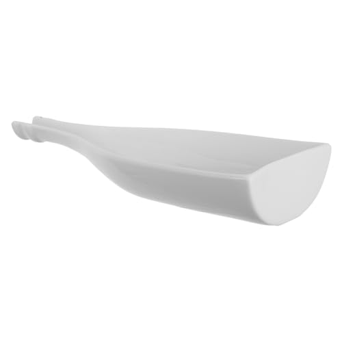 JEWEDECO Plato Cerámico Forma Botella Resistente para Aperitivos y Platos Fríos Decoración Elegante para Restaurantes y Hogar