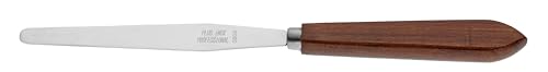 GRANJA AZUL | Espátula de acero inoxidable, mango de madera, delgada, 23 cm, 0806