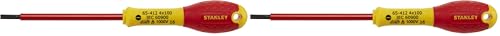Stanley 1-65-412 - Tournevis Électricien - Gamme FatMax Isolé 1000 V Electricien 4X100Mm - Fabriqué En France - Normé - Poignée Soft-Grip - Lame En Acier - Couche En Polyamide (Lot de 2)