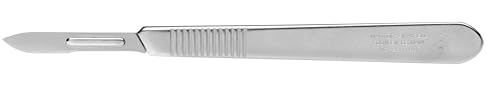 MARTOR GRAFIX-Skalpell klein mit abgerundeter Klinge, Bastelmesser, Modellbaumesser, für 3D Druck, Hobbymesser verchromter Stahl, Werkzeugloser Klingenwechsel, Ergonomischer Griff