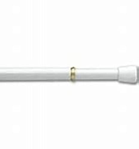 Graber 7/16-Inch Round Spring Tension Rod 18 To 28-Inch Adjustable Width - White #TOP3
