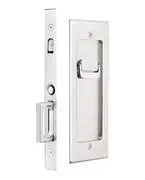 Emtek Modern Rectangular Privacy Pocket Door Mortise Lock (Satin Brass)