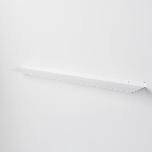 Steelnovo | Zeno, étagère murale en métal peint, étagère murale de rangement, 100 x 3 x 15 cm, couleur blanche, design minimaliste et moderne, étagère...
