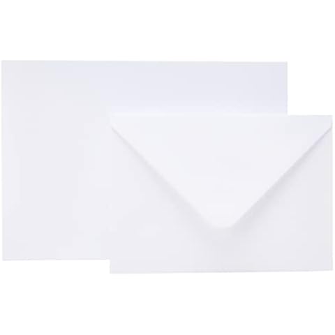 Craft UK 50 White Greeting Cards and Envelopes Cover