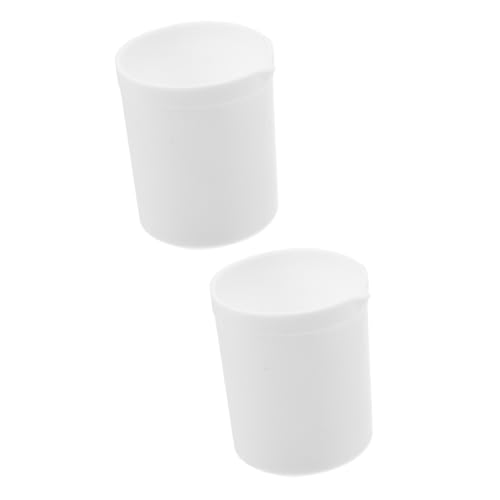 GARVALON 2pcs Science Cups PTFE Beakers 100ml Graduated Measuring Cups Lab Beakers