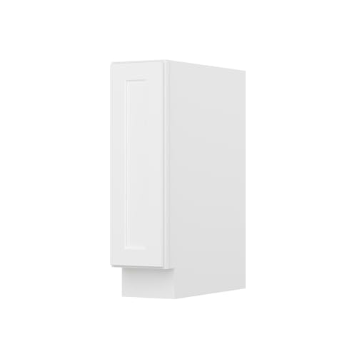 Image of Furinno Shaker Tray Bases Kitchen Cabinet, Ready to Assemble, 24 D x 9 W x 34.5 H, White