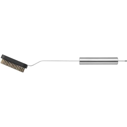 WMF BBQ Grillbürste lang 43 x 7 cm, Grill-Reinigungs-Bürste, auswechselbarer Messing-Bürstenkopf - für jegliche Arten von Grills