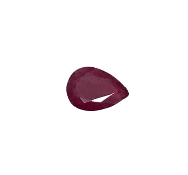 Rubis naturel taillé en poire pierre précieuse rouge de juillet pour création de bijoux