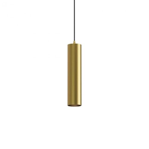 Suspension design moderne or mat cylindre pour une ambiance de salle à manger
