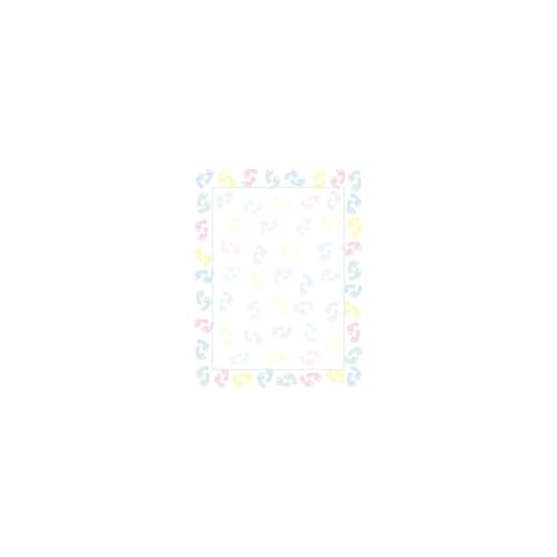 Papier pieds de bébé en-tête 80 fils 21,6x27,9cm pour faire-part