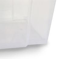 Home Storage King 45L Large Plastic Storage Boxes with ClearLids - Pack of 5 - Clear with Black Lids - Perfect for Home, Office & Garage