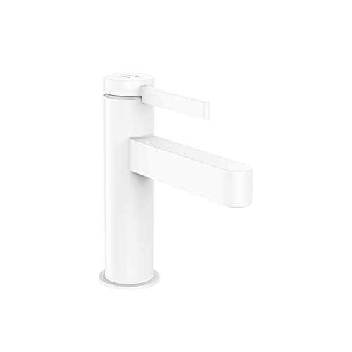 hansgrohe Finoris Modern 76010701 - Grifo de lavabo de baño con 1 mango y 1 agujero de 6 pulgadas de alto, color blanco mate