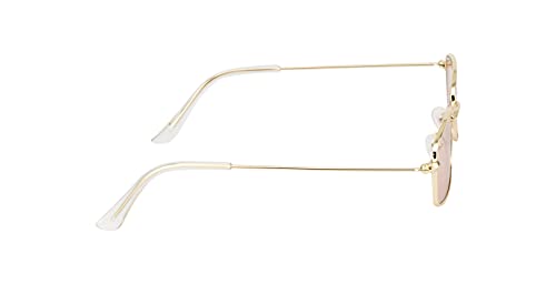 Image of Ted Smith Polycarbonate UV Protection Metal Square Sunglasses