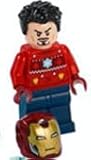 lego marvel super heroes iron man in festive sweater minifigure da 76196 (insaccato)