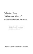 Hardcover Selections from "Minnesota History" a Fiftieth Anniversary Anthology Book