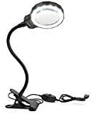 Magnifying Glass With Light - ALeaf Lightview Pro Flex Magnifying Glasses Desk Lamp for Close Work, 3X LED Magnification, USB Powered, For Hobbies, Inspection and Maintenance, Crafts