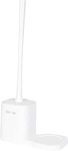 FBANULPEX Spazzola di Gomma per cessi, scopino for WC, scopino for WC Domestico Manico Lungo Pelo Morbido(White)