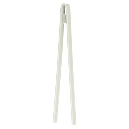 QUARKZMAN 11.4' Pinzas De Tostadas De Silicona, Utensilio De Cocina Resistente Al Calor Para Tostadoras Ensaladas Comida BBQ Sartén Tocino Filete Frito, Blanco