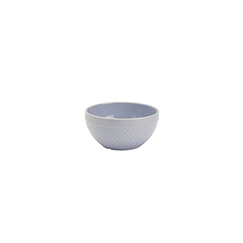 Tabletops Gallery Hobnail Style 4 Piece Blue Storm Stoneware Nesting Mixing Bowl Set For Baking And Cooking #TOP7