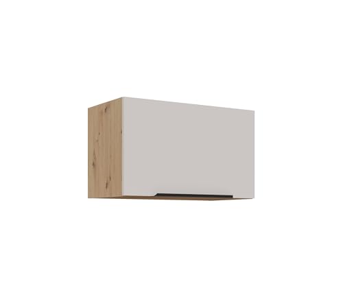 Kuechen-preisbombe Küchen Kurzhängeschrank 60 cm Solano Kaschmir beige matt + Eiche Artisan matt Küchenzeile Küchenblock Küche Einbauküche