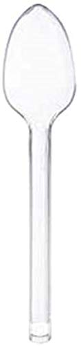 Decorline Elegant Clear Serving Spoons (Pack of 50) - Premium Classic Design, Ideal for Entertaining & Everyday Use