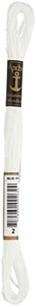 Anchor Sticktwist 4635000-00002 weiß Stickgarn, 100 % Baumwolle