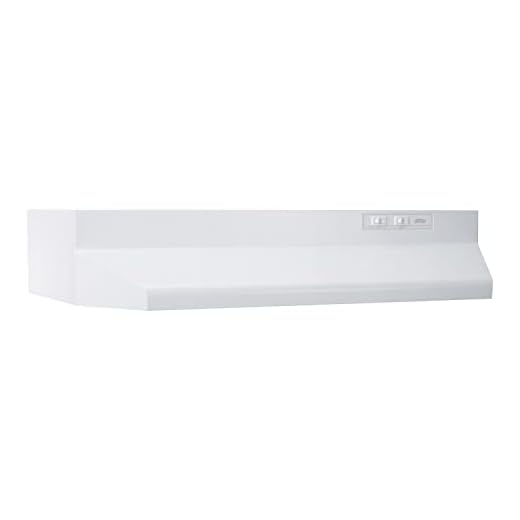 Broan-NuTone 30-inch Under-Cabinet Convertible Range Hood with 2-Speed Exhaust Fan and Light, 210 Max Blower CFM, White