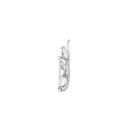 Image of GIVA 925 Silver Curvy Leaf Brooch For Him| Gifts for Men and Boys| With Certificate of Authenticity and 925 Stamp | 6 Months Warranty