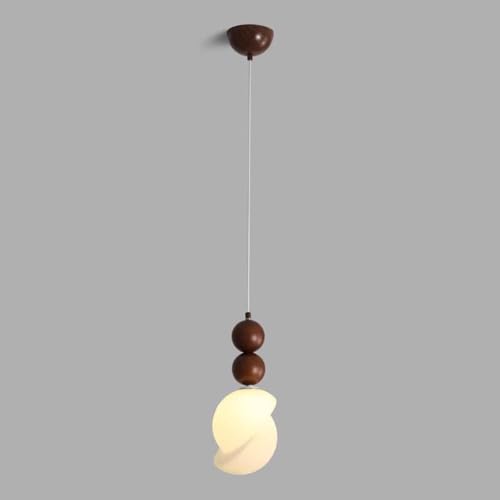Lumière suspendue anti-éblouissement en bois pour îlot de cuisine