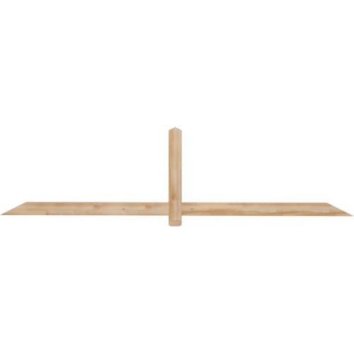 96"W x 24"H x 1 1/2"D x 3 1/2"F, 6/12 Pitch, Eugene Smooth Timber Gable Bracket, Western Red Cedar