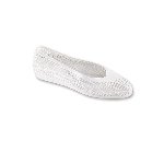 Fashy 7152 Ballerina-Slipper, Badeschuhe, 35/36, weiß (10)