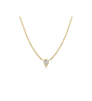 Collier femme Liu Jo LJ2532 en acier doré et pendentif goutte serti de zircons