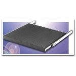 SH-2389-BT, Smooth Black Galvanized Steel Bracket Mount Rack Shelf