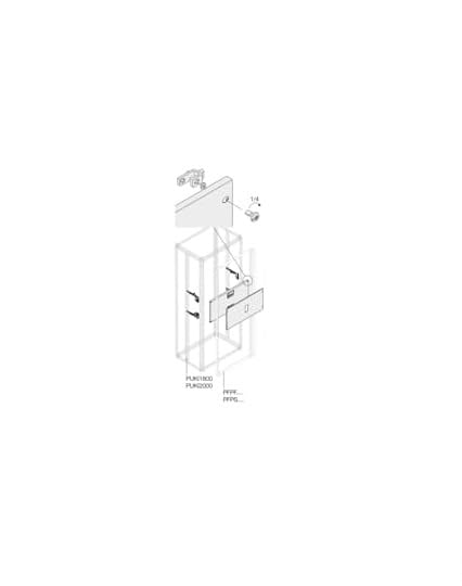 Kit XT2 amovible droit 300 x 400 mm platine de montage ABB Entrelec pour disjoncteur