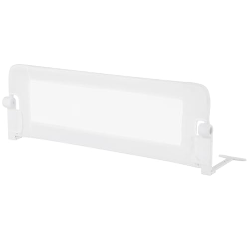 COSTWAY Sponda Letto per Bambini 105/120/150 cm, Barriera di Sicurezza per Neonati, Barriera Letto Pieghevole e Portatile, con Cinghia di Sicurezza (Bianco, 120 x 40 x 42 cm)