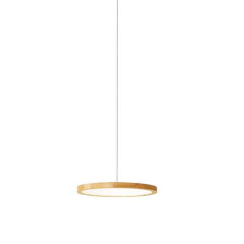 Suspension LED en bois design minimaliste 15W pour îlot central moderne