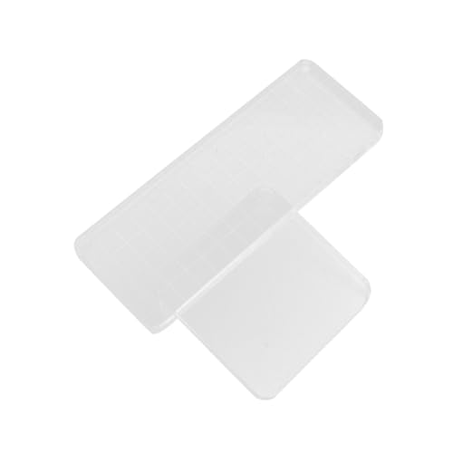 SEWACC 2 Pack Seal Handle Set for Stamp Blocks Seal Parts Accessories Crystal Acrylic Precision Grip