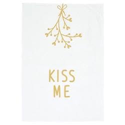Torchon Holiday Kiss Me de Creative Brands idéal pour votre décoration de table de Noël