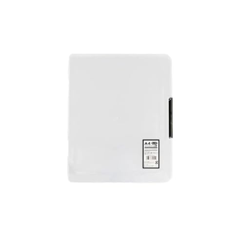 A4 ファイルケース ステーショナリーケース L型 モノクロ 書類収納 収納ケース 事務用品 (ブラック)
